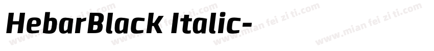 HebarBlack Italic字体转换